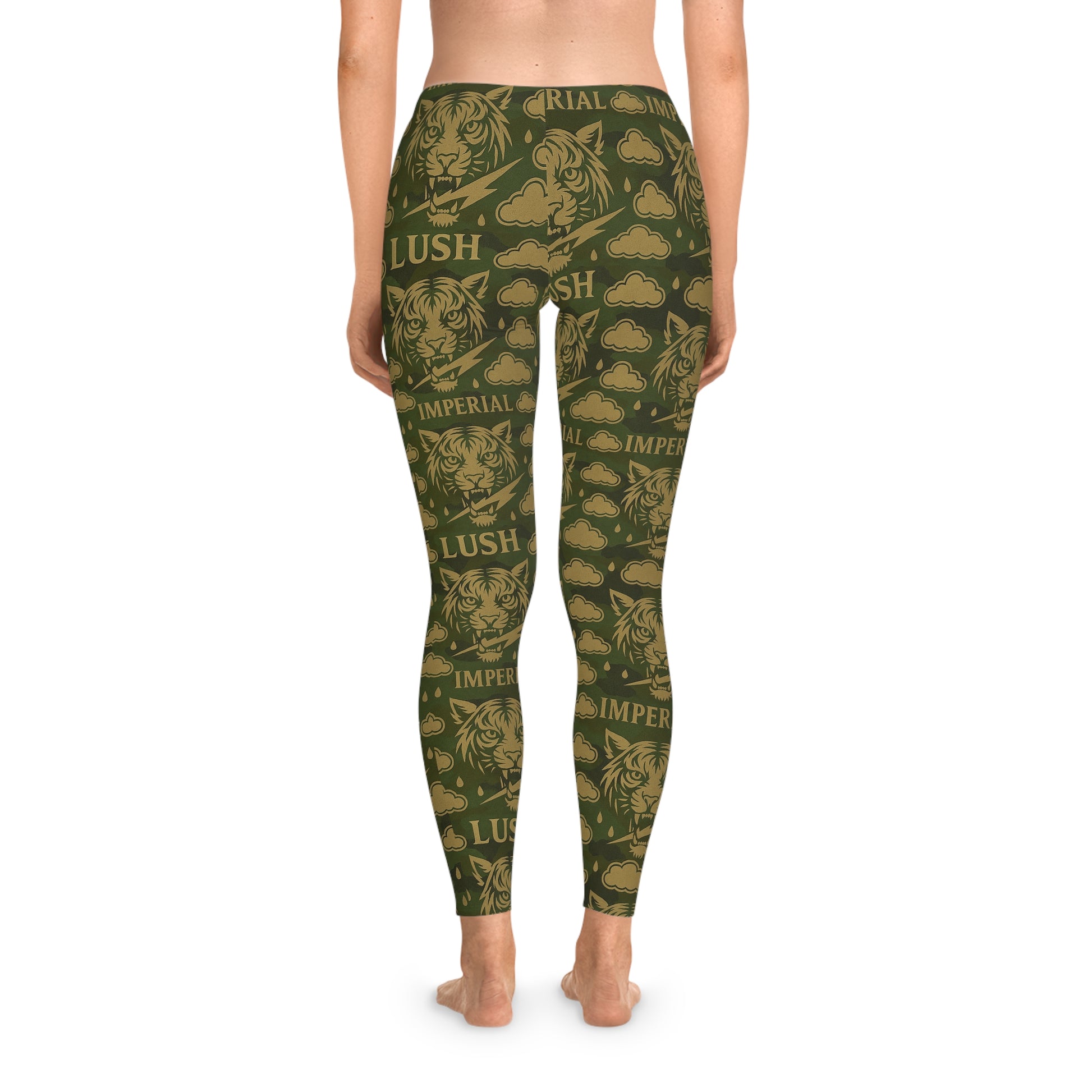 Lush Imperial Pattern Leggings, Trendy Activewear, Yoga Pants, Unique Gift for Fitness Lovers, Comfortable Everyday Wear
