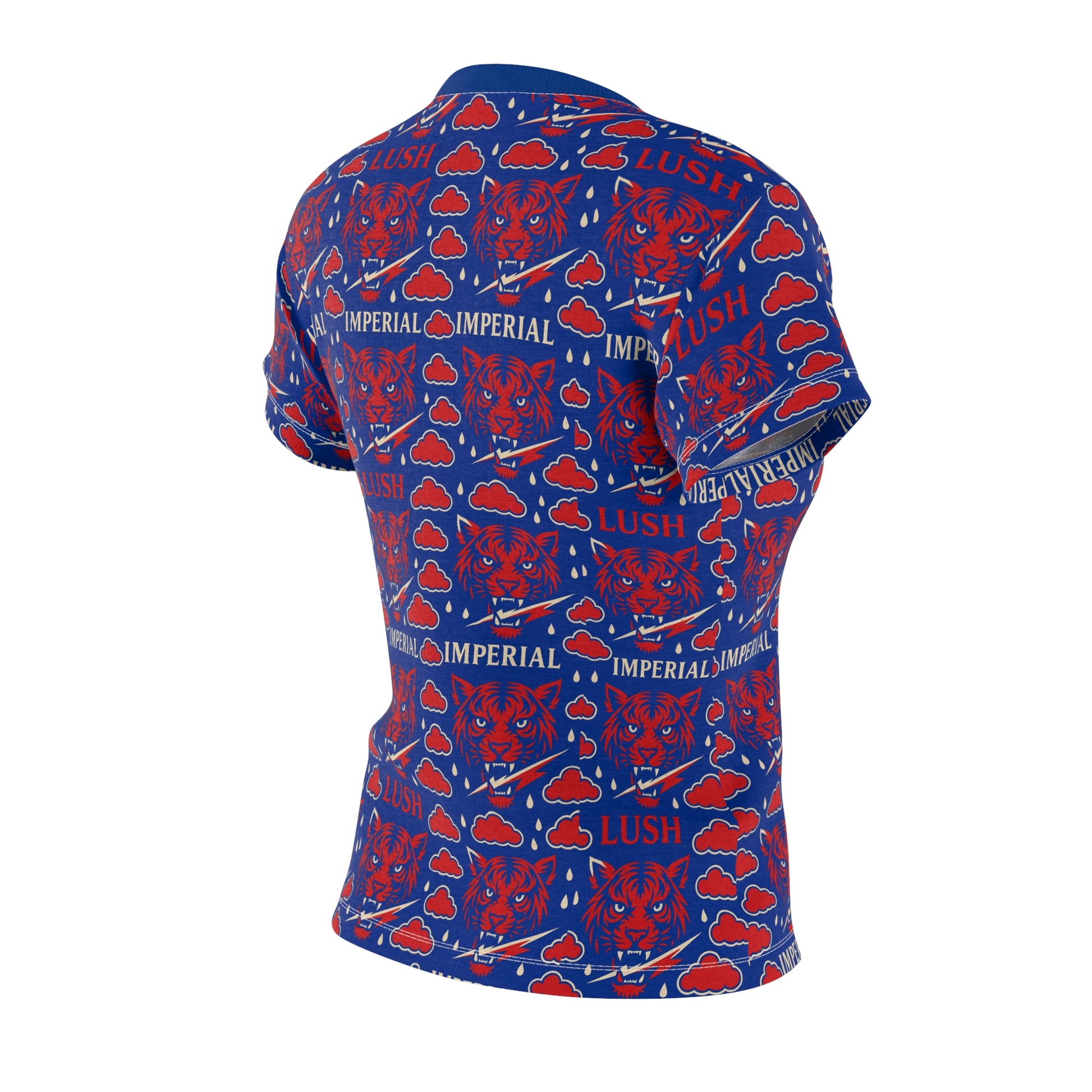 Royal Blue And Red Lush Imperial Women's Tee