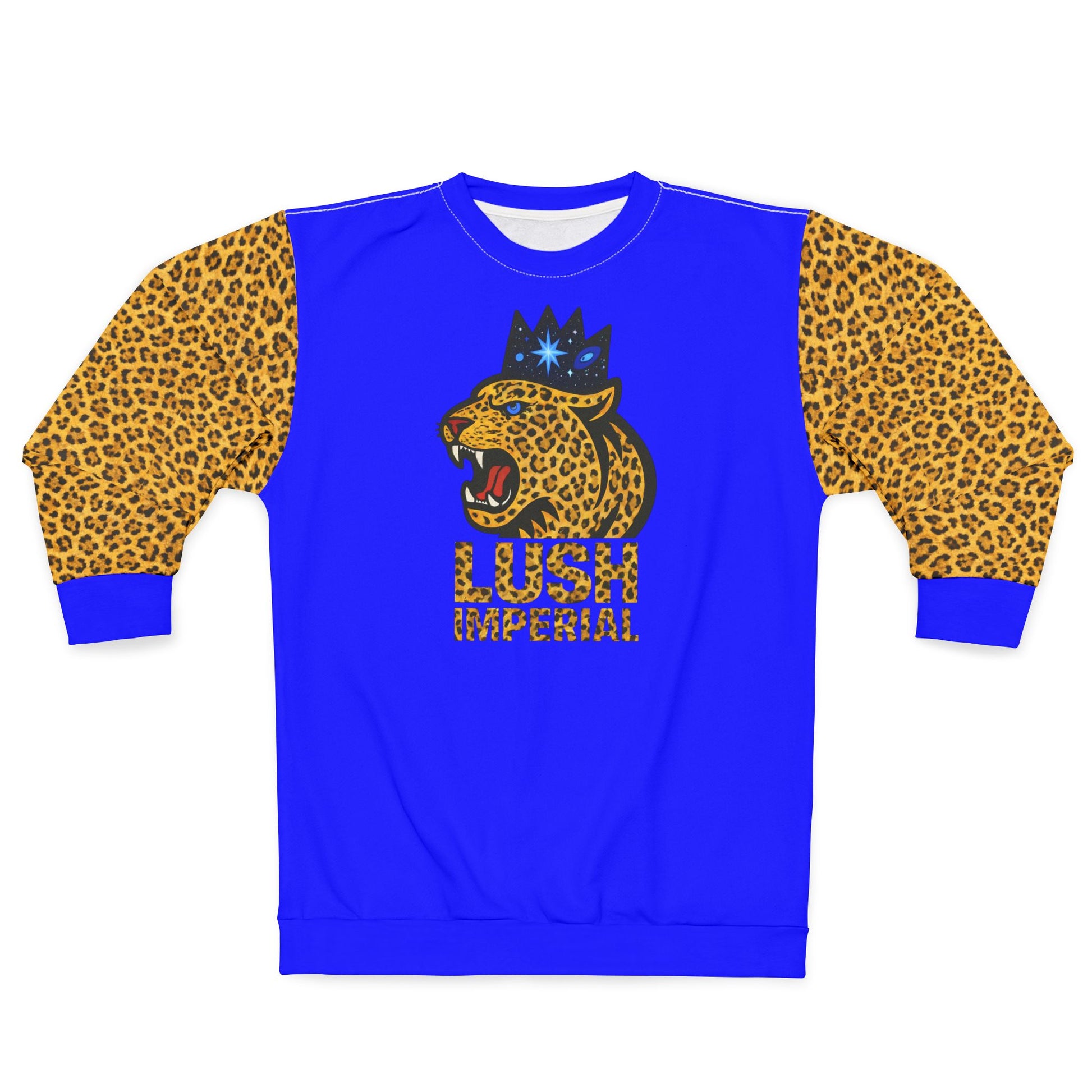 Leopard Crown Sweatshirt — "Lush Imperial" Graphic Pullover