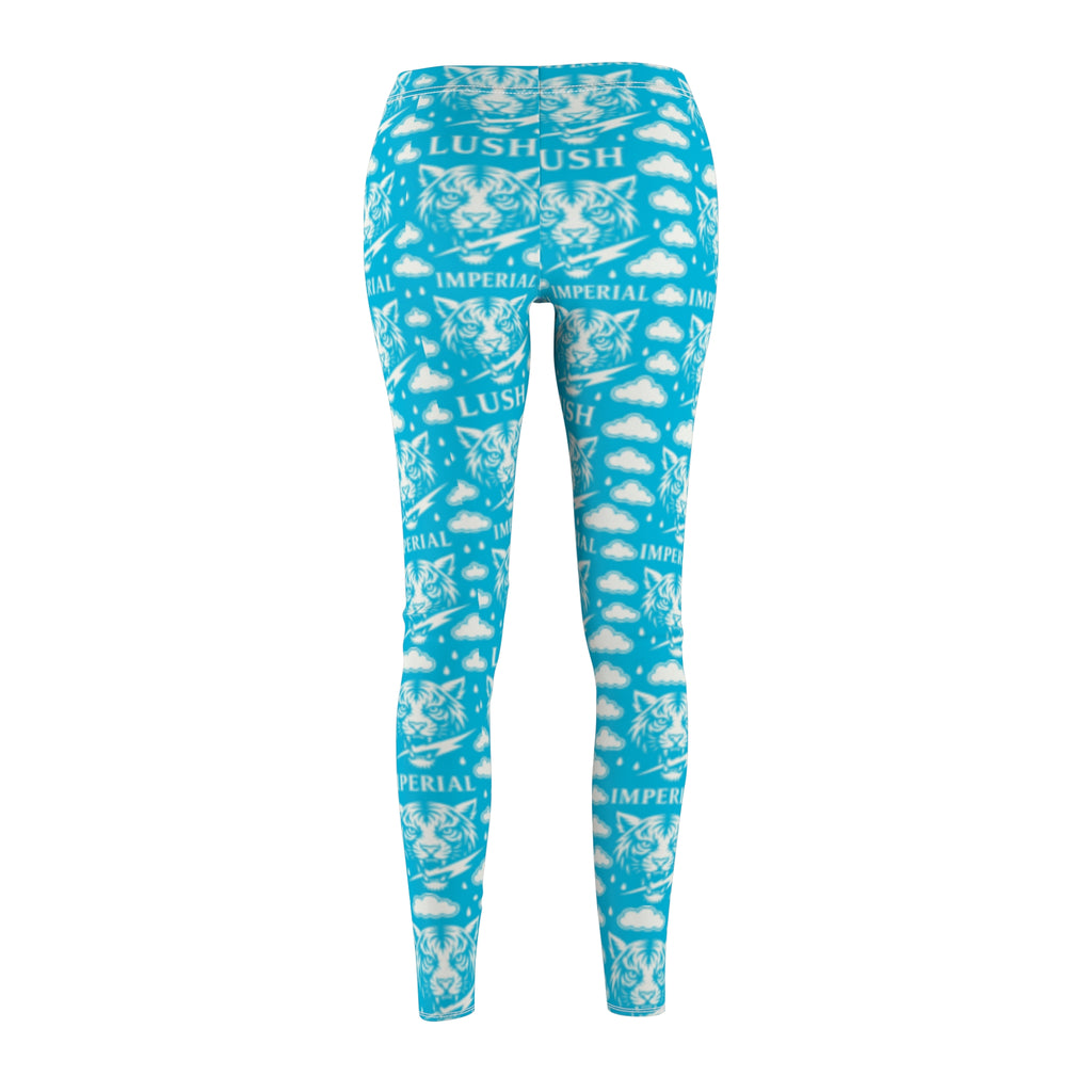 Sea Blue Royal Voltage Vibrant AOP Women's Leggings