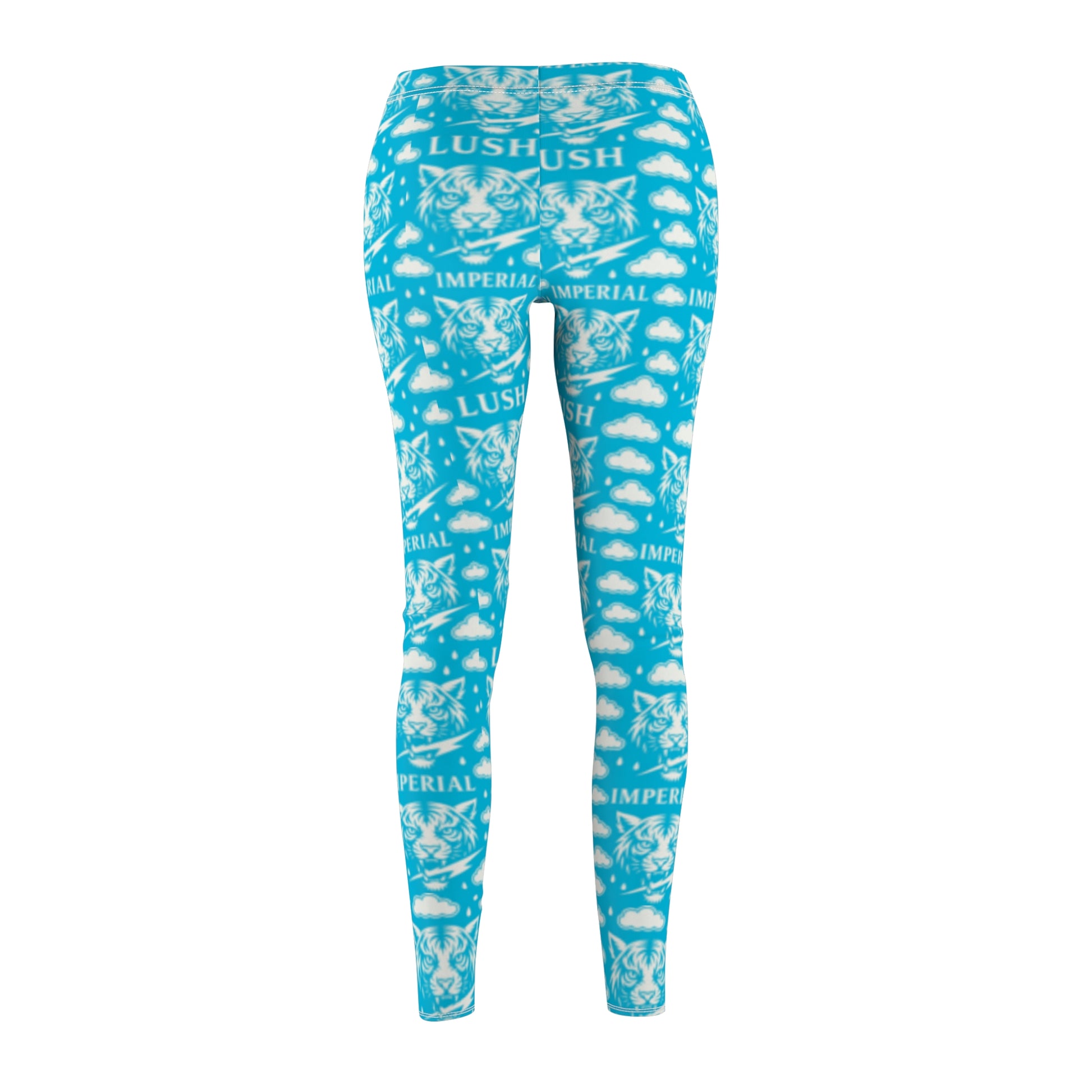 Sea Blue Royal Voltage Vibrant AOP Women's Leggings