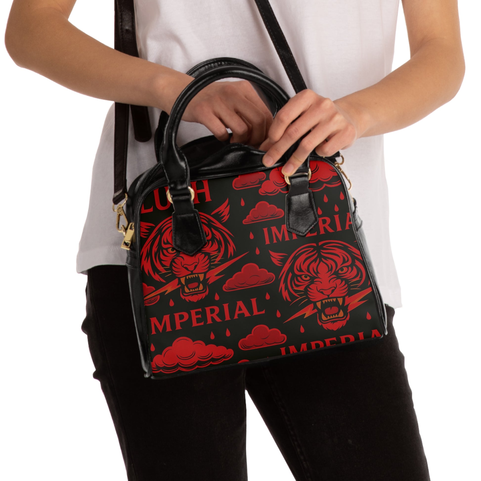 Red And Black Tiger Reign Purse