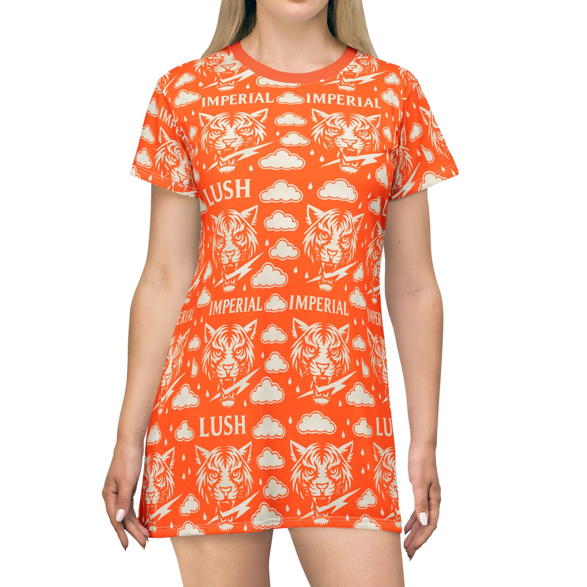 Orange Royal T-Shirt Dress (AOP)