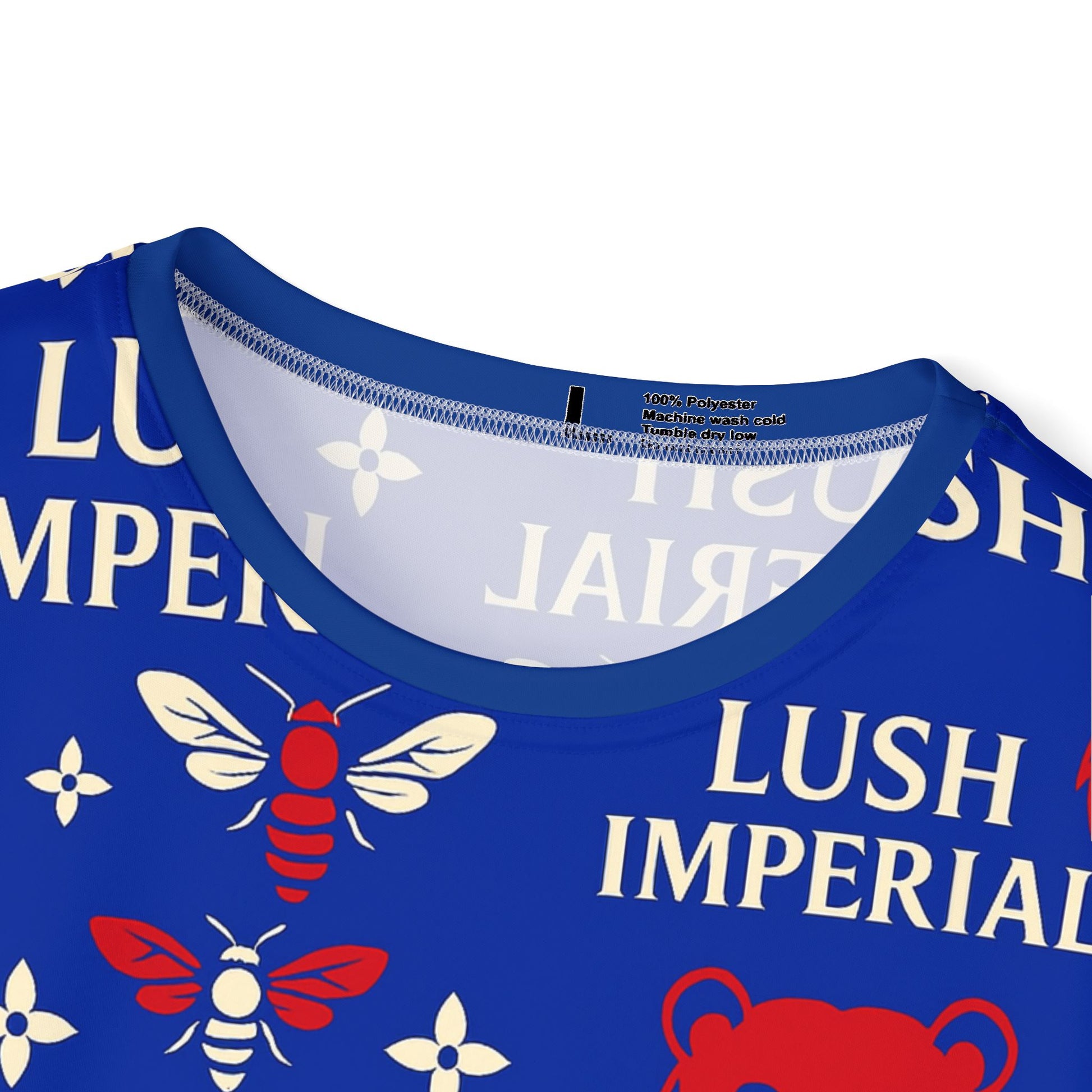 Lush Imperial Bear Red & Blue Jersey Silk Shirt