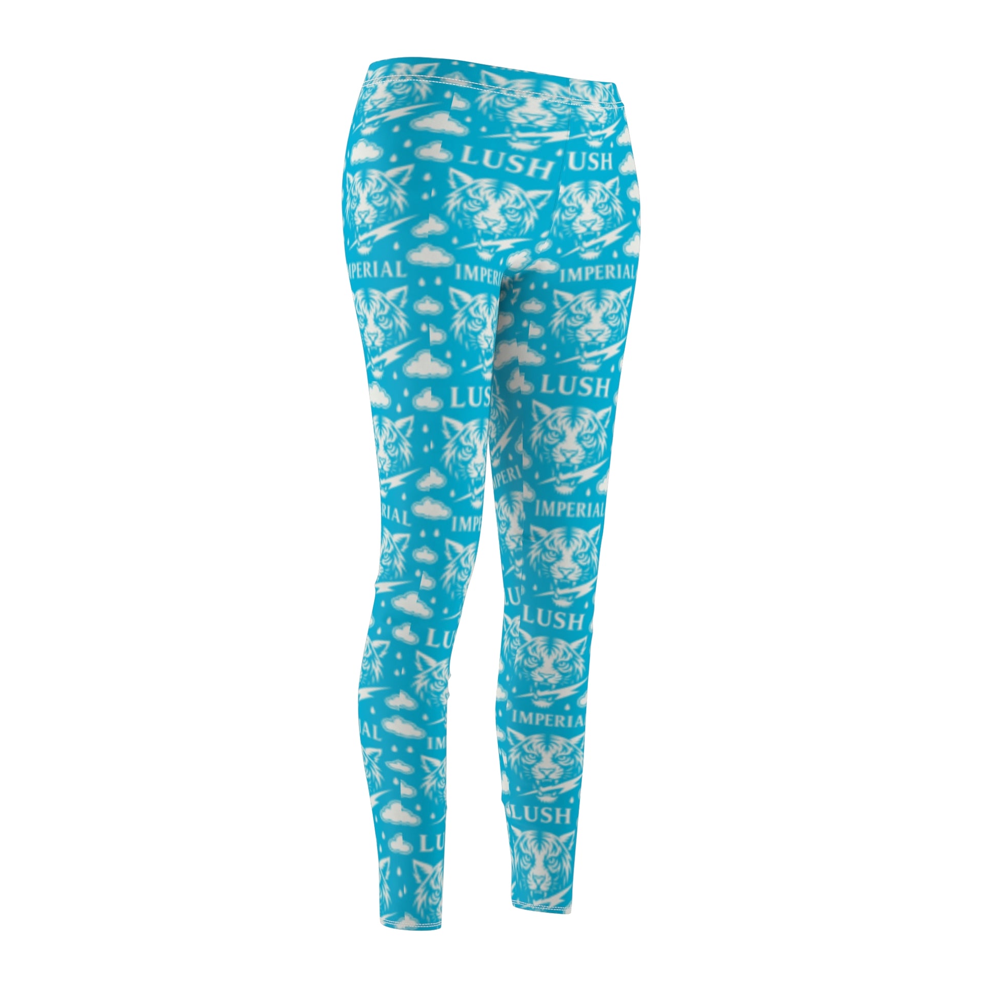 Sea Blue Royal Voltage Vibrant AOP Women's Leggings