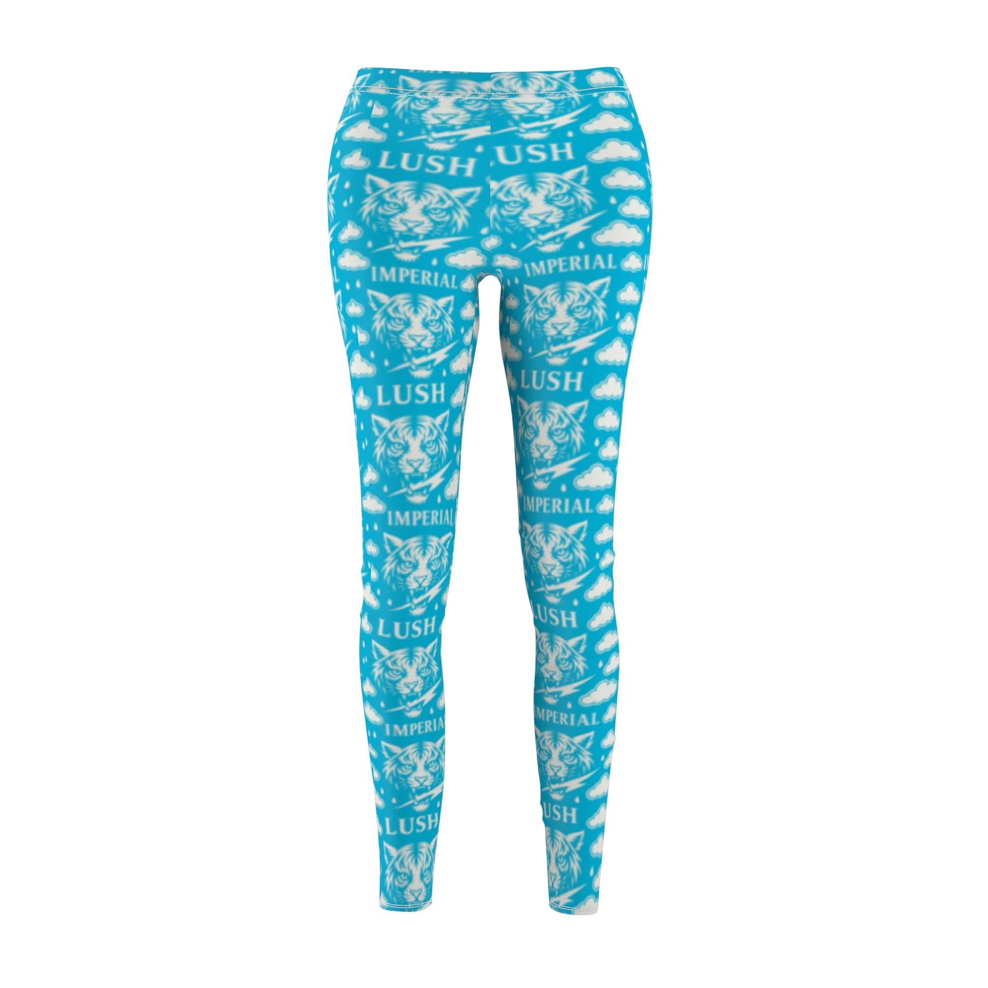 Sea Blue Royal Voltage Vibrant AOP Women's Leggings