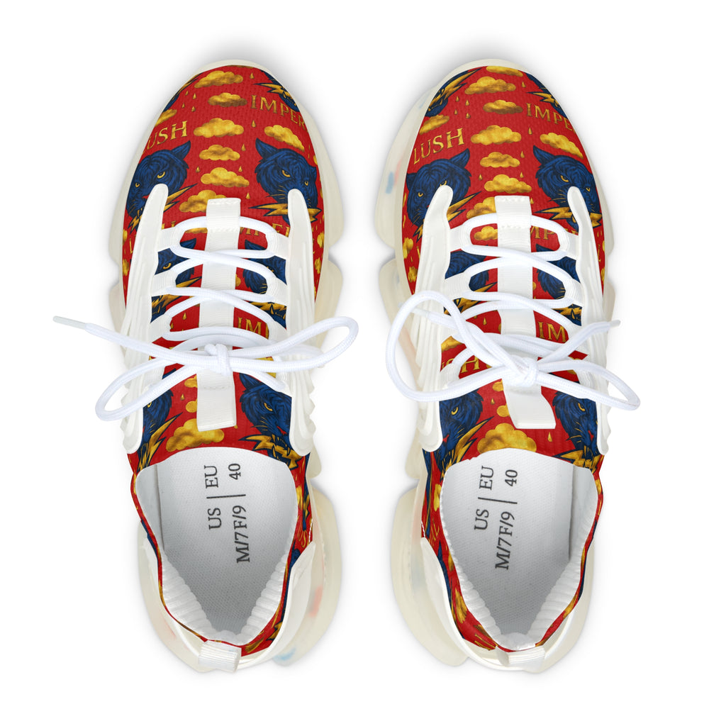 Women's Mesh Sneakers — Bold Vintage Floral Graphic Athletic Shoes