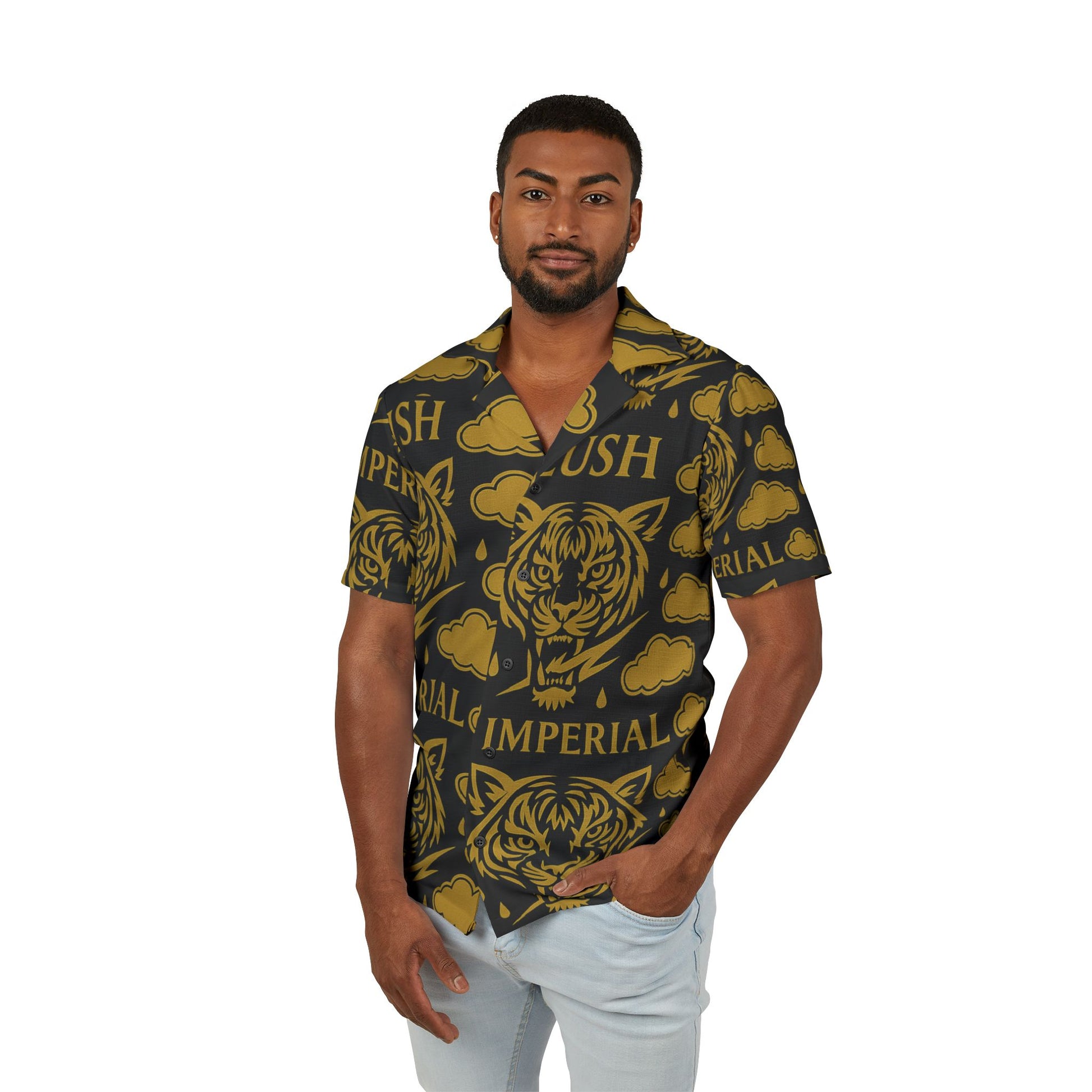 Polyester Tiger Reign Black & Gold shirt