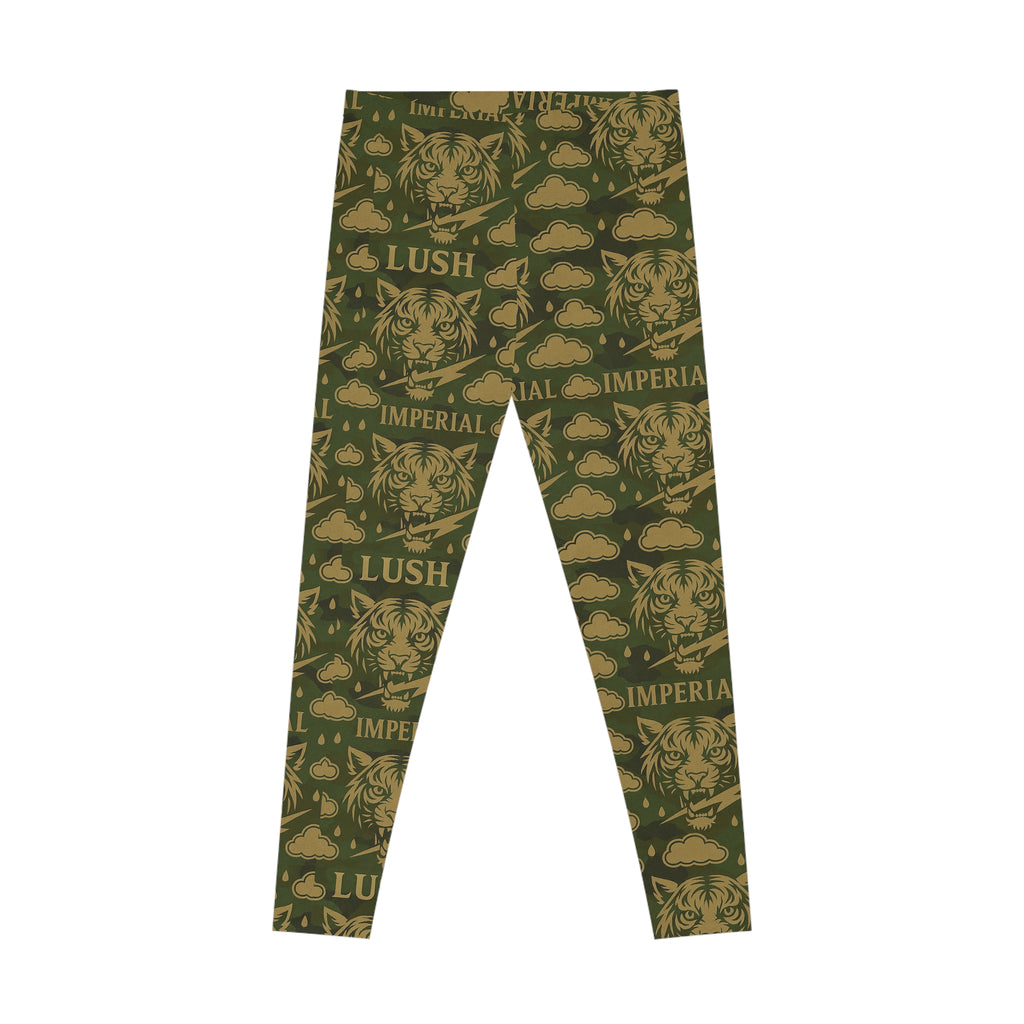 Lush Imperial Pattern Leggings, Trendy Activewear, Yoga Pants, Unique Gift for Fitness Lovers, Comfortable Everyday Wear