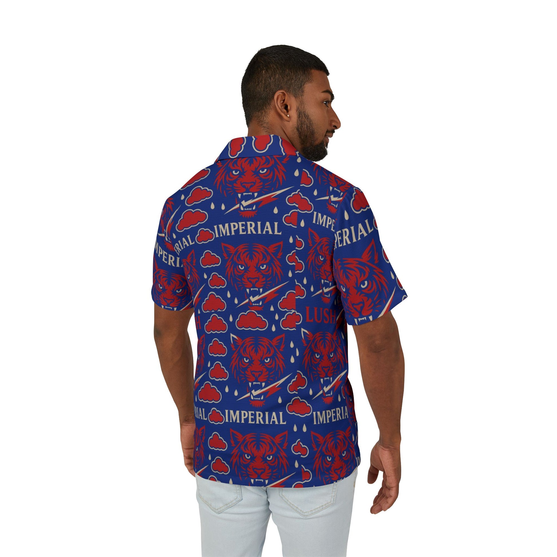 Polyester Royal Voltage Red & Blue Shirt
