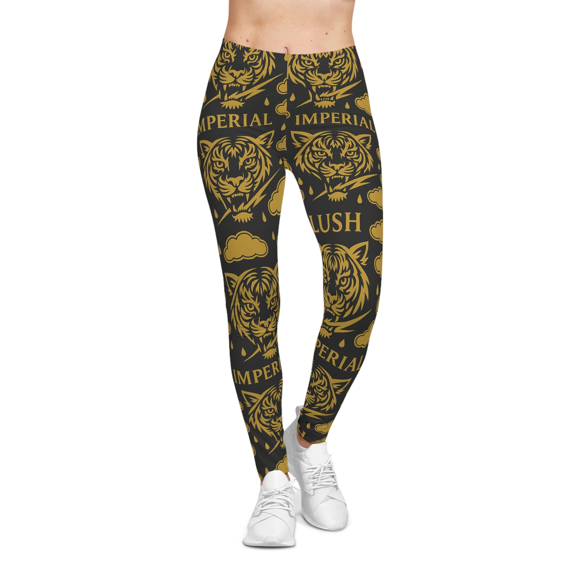 Gold & Black Royal Voltage Leggings