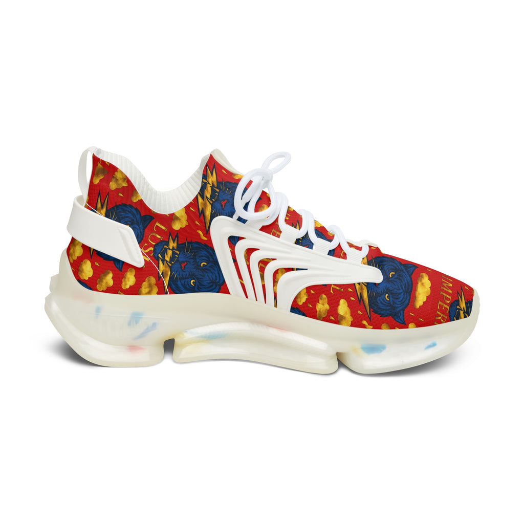 Women's Mesh Sneakers — Bold Vintage Floral Graphic Athletic Shoes