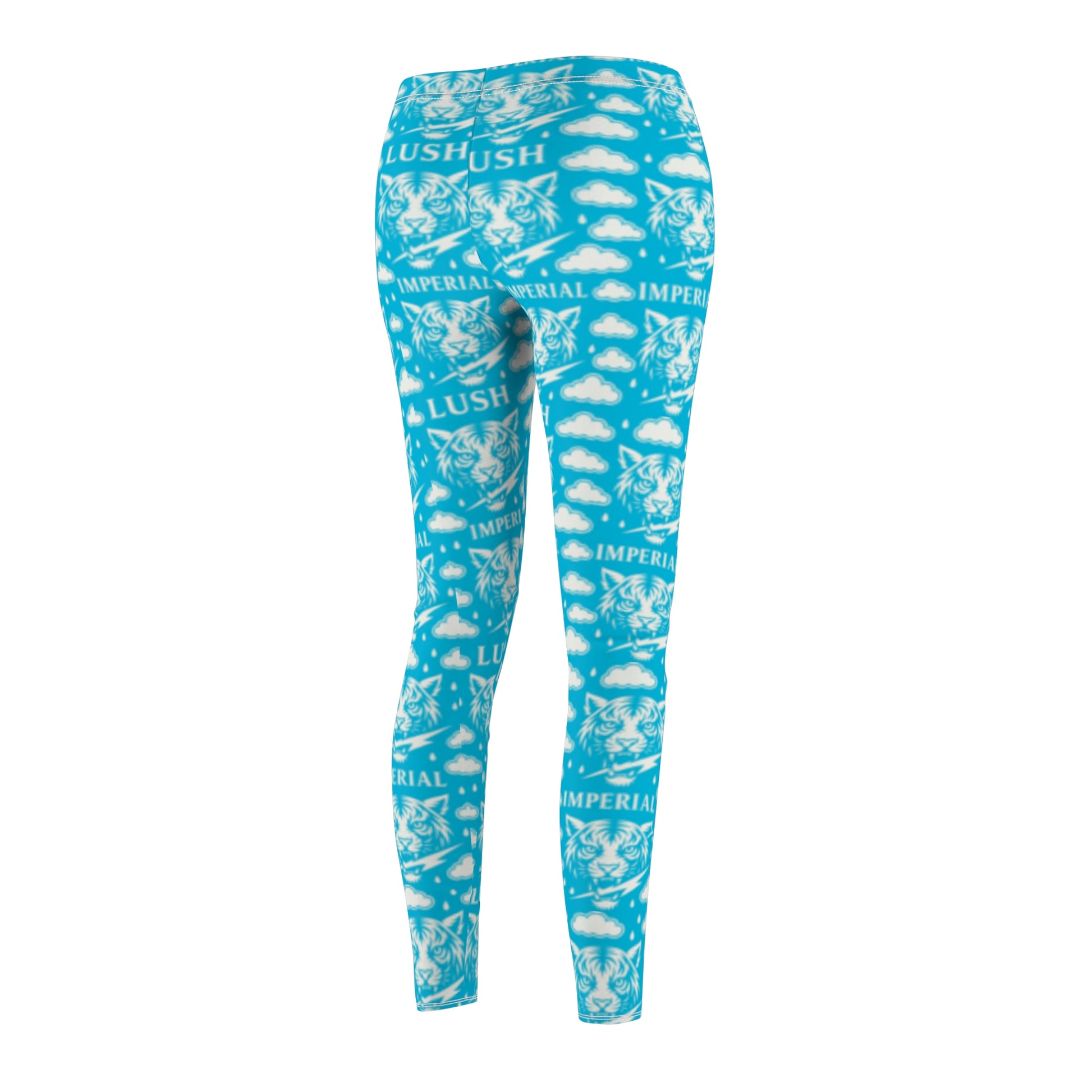 Sea Blue Royal Voltage Vibrant AOP Women's Leggings