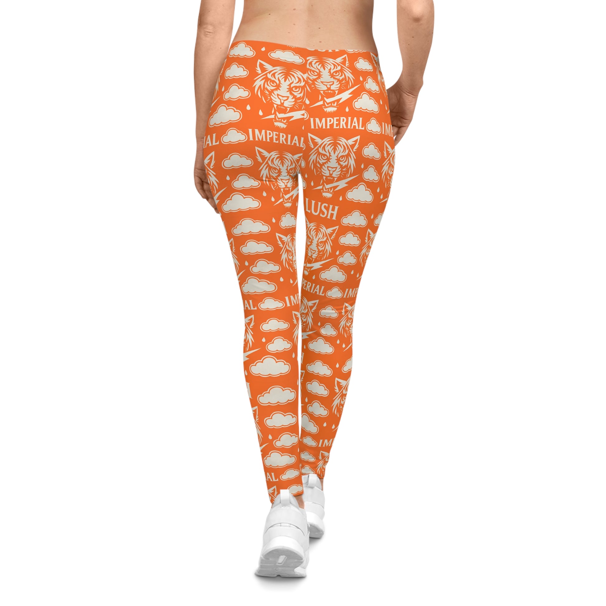 Orange Royal Voltage Women's Casual Leggings (AOP)