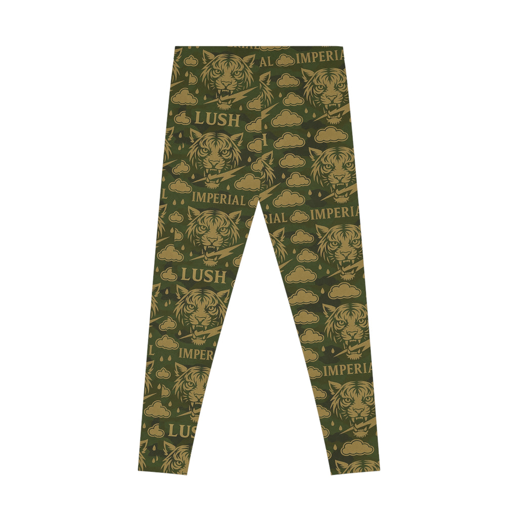 Lush Imperial Pattern Leggings, Trendy Activewear, Yoga Pants, Unique Gift for Fitness Lovers, Comfortable Everyday Wear