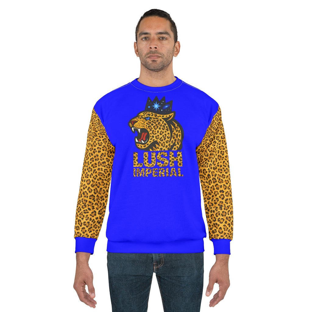 Leopard Crown Sweatshirt — "Lush Imperial" Graphic Pullover