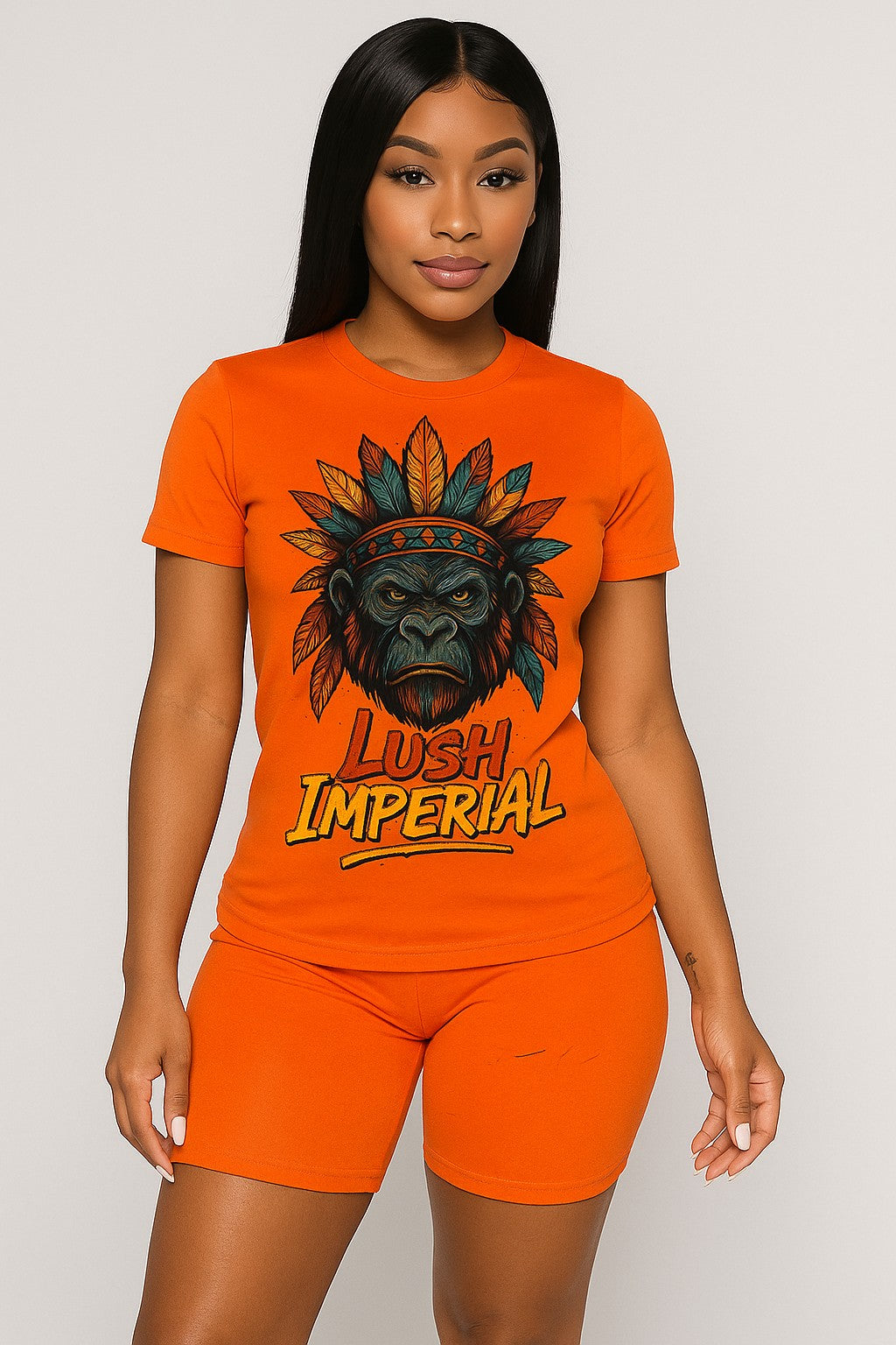Tribal Chief Gorilla Tee – Orange Blaze Edition